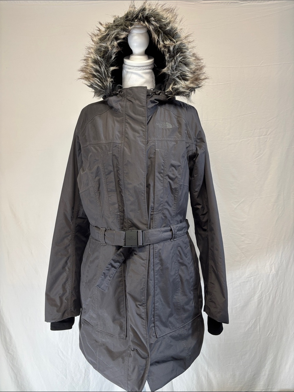 The North Face Women's Hooded Coat - Charcoal